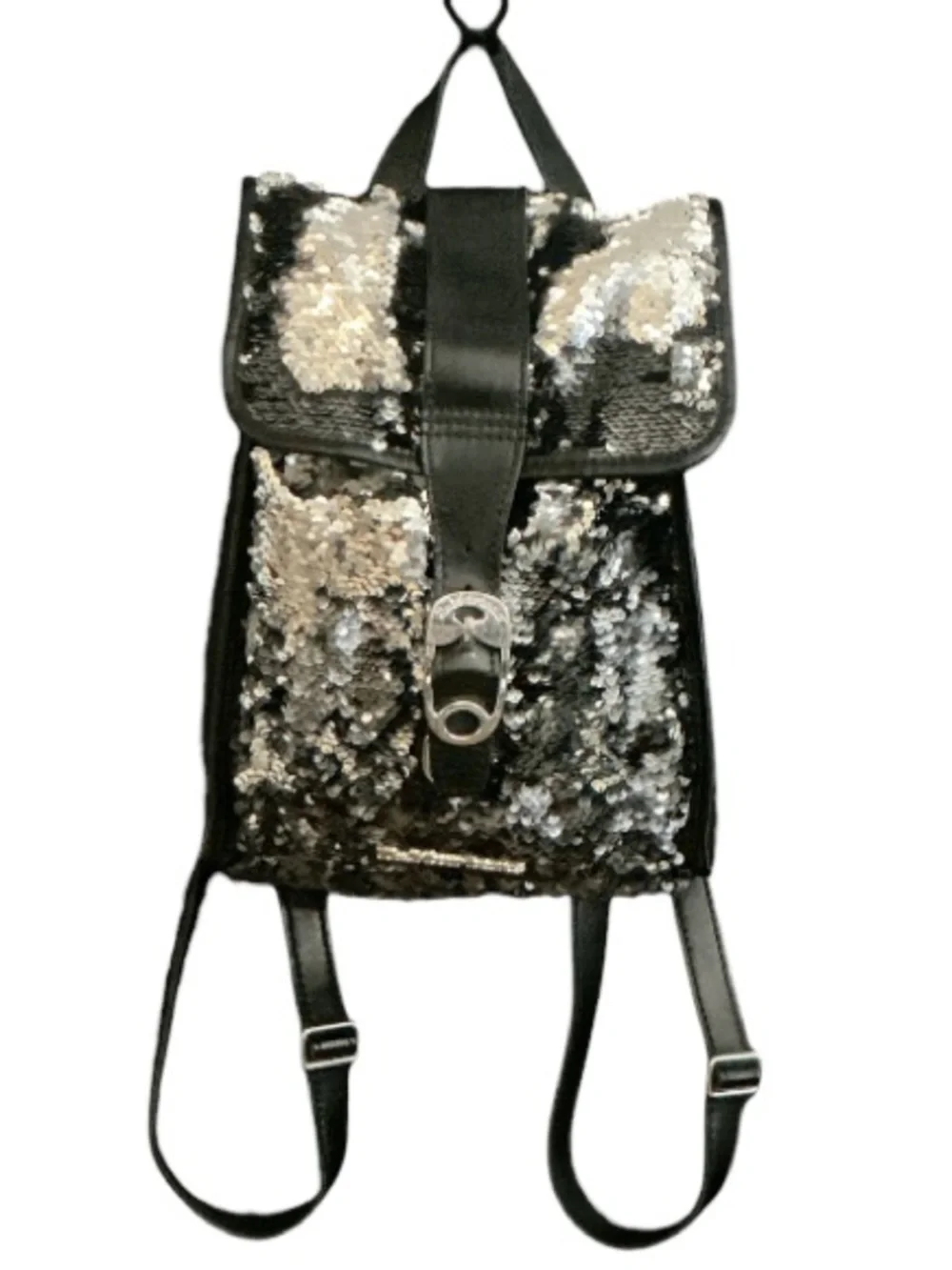 Authentic Dr. Martens designer black & silver Sequin Mini Backpack